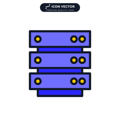 Database, Server icon symbol template for graphic and web design collection logo vector illustration