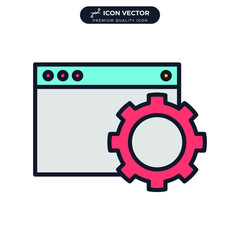 optimization icon symbol template for graphic and web design collection logo vector illustration