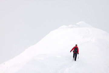 Alpine trekking in Fagaras Mountains, Transylvania, Romania