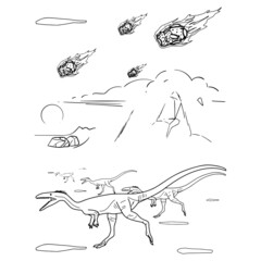 Fototapeta premium Dinosaur coloring pages