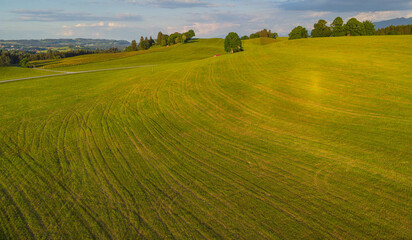 Typical landscape of Bavaria - the German Alps at Allgau