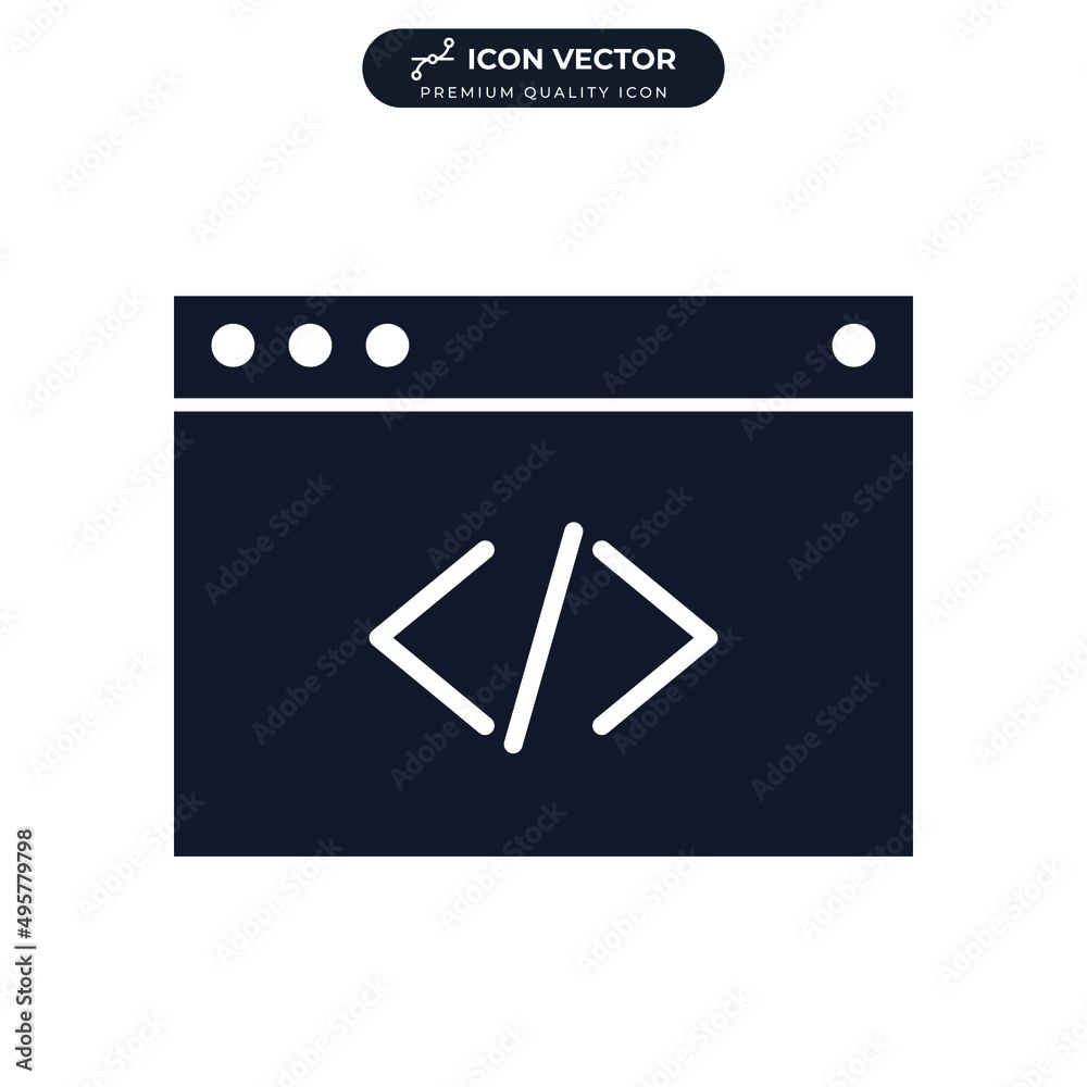 Wall mural coding icon symbol template for graphic and web design collection logo vector illustration