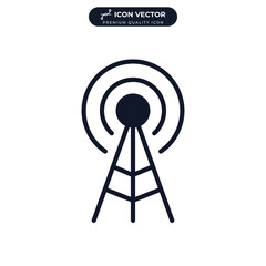antenna icon symbol template for graphic and web design collection logo vector illustration