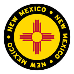 Round New Mexico Flag Clipart 5