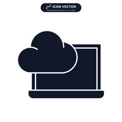 cloud computing icon symbol template for graphic and web design collection logo vector illustration