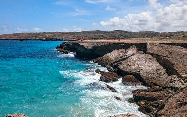 Fototapeta na wymiar Coast of Noord - Aruba