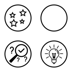 Circles1-2 Flat Icon Set Isolated On White Background