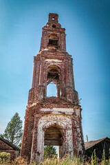 an old abandoned bell tower