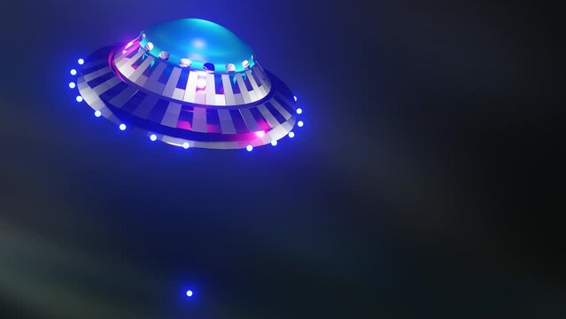 UFO. Undefined Flying Object. Video 4k animation 3d render
