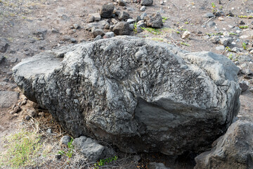 Closeup of Volcanic Boulder in Kaena Point, Oahu Hawaii © Robert Stewart/Wirestock Creators