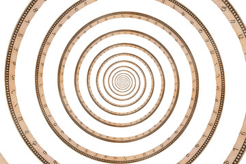 Illustration of an ancient greek spiral on the white background made in Denver, Colorado, USA