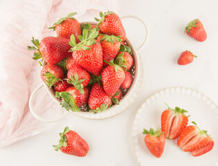 strawberries in a bowl