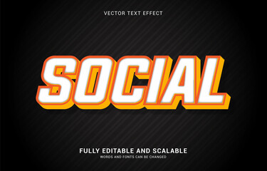 editable text effect, Social style