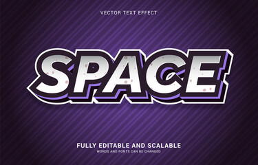 editable text effect, Space style