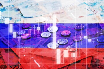Bankruptcy and crisis concept. Economic crisis that will seriously affect Russia in 2022 due to the...