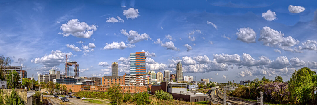 Beautiful view of the Raleigh Skyline