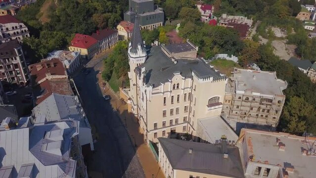 An Aerial View Of Andriivskyi Descent In The Kiev