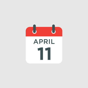 calendar - April 11 icon illustration isolated vector sign symbol