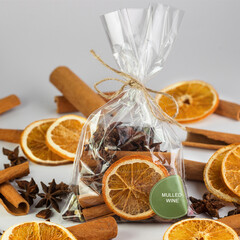 Mulled wine. Christmas drink on a white background. Christmas, winter, new year concept.