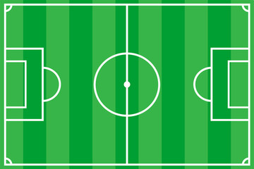 Football field, green grass in the stadium. Background green field and white line. Football field. Football in the stadium. Vector