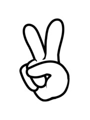 Hand Zeichen Peace 