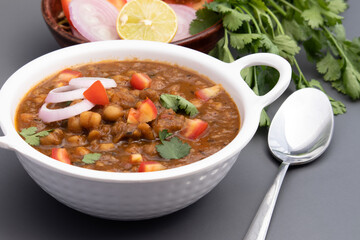 Punjabi Chhole Also Known As Chhola Masala Sabji Amritsari Chole Sabzi Masaledar Chana Chola Or Chickpeas Veg Curry Is Made Of Chick Peas Onion Tomato Gravy And Masala Spices