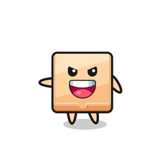 pizza box cartoon with very excited pose