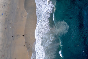 Top view of Newport Beach in California