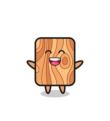 happy baby plank wood cartoon character