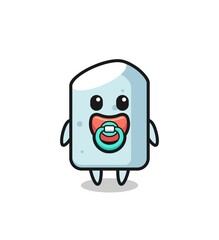 baby chalk cartoon character with pacifier