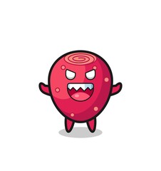 illustration of evil prickly pear mascot character