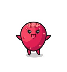 naughty prickly pear character in mocking pose