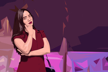 una noche fuera del hotel de la playa