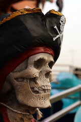 Spooky Mysterious Caribbean Head Sea Pirate Captain - 495805986