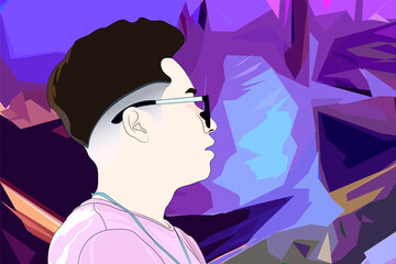 una noche fuera del hotel de la playa