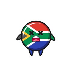 the dead south africa flag mascot character