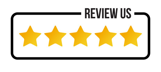 Review us! Customer Feedback Ranking System. Classic Rating Concept.