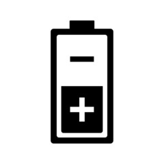 Obraz premium Battery Icon Vector Illustration. Flat Style Vector Illustration