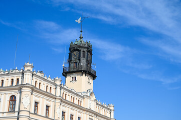 Fototapeta na wymiar Jarosław, Poland, city centre. Town Hall on Market square. 