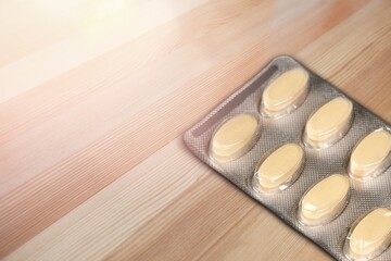 Fototapeta na wymiar Mach pills. Headache pills, painkillers, antibiotics or antidepressants tablets