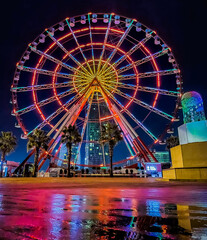ferris wheel at night