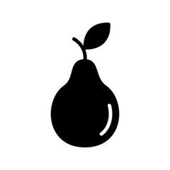 Pear Fruit Icon Logo Design Vector Template Illustration