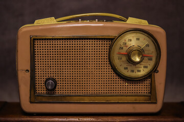 vintage radio isolated on white