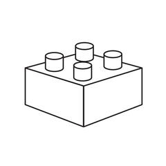 Fototapeta premium blocks cube icon, great design for any purposes. Puzzle pieces icon. Vector illustration. stock image.