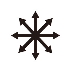 Symbol of Chaos vector isolated on white background. A symbol originating from The Eternal Champion