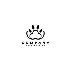 Pet shop logo design template vector illustration