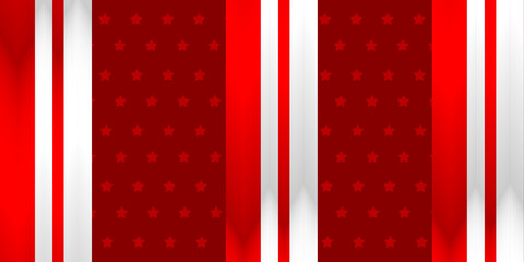 Abstract red and white background with star