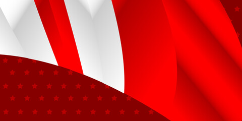 Abstract red and white background with star