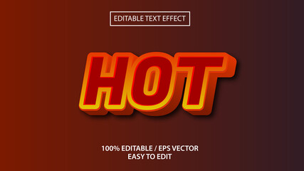 hot text effect eps Premium vector 