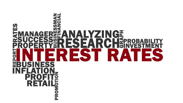 Interest rate word cloud animation